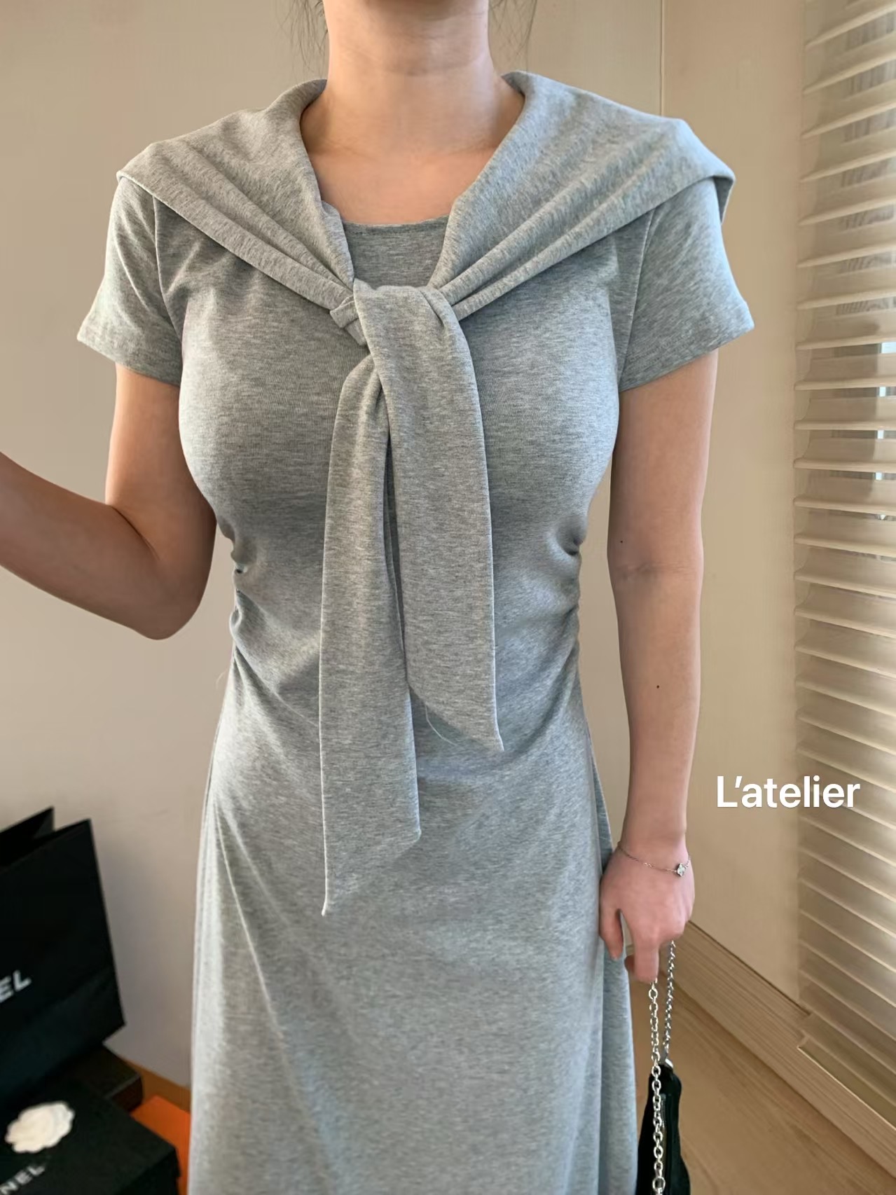 LATE LIER東大門代購女裝新品休閑職業時尚推薦人氣連衣裙LATE LIER連衣裙