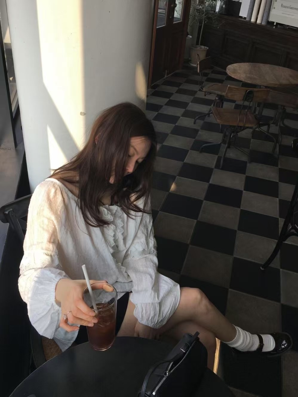 REBORN韓國代購女裝新款職業休閑時尚人氣熱賣真品襯衫蕾絲衫REBORN襯衫/蕾絲衫