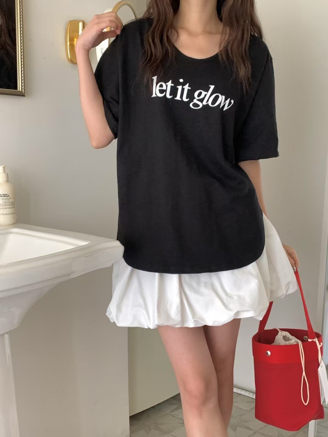 REBORN韓國直郵女裝新款25春夏人氣推薦熱賣真品休閑時尚T恤REBORNT恤圖色3