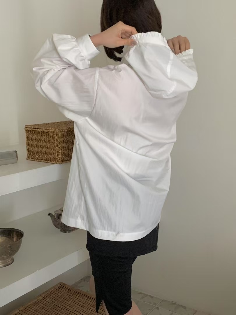 REBORN東大門代購女裝新款熱賣推薦休閑職業時尚襯衫蕾絲衫REBORN襯衫/蕾絲衫