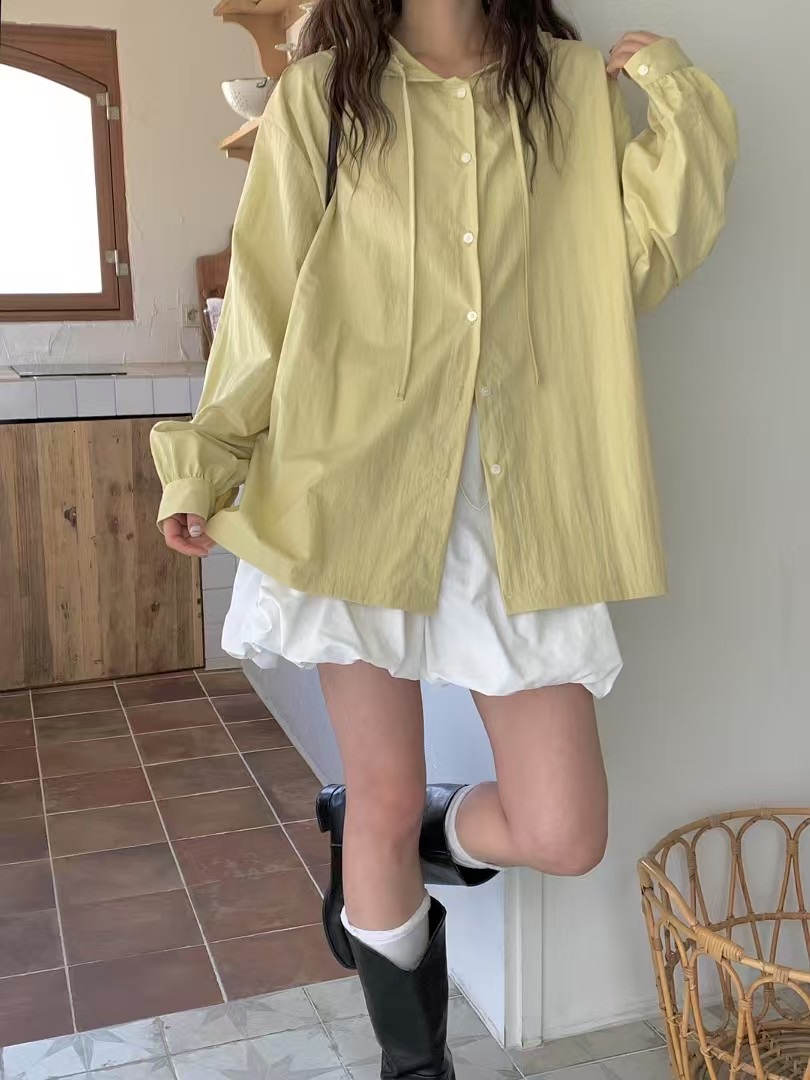 REBORN東大門代購女裝新款熱賣推薦休閑職業時尚襯衫蕾絲衫REBORN襯衫/蕾絲衫圖色2