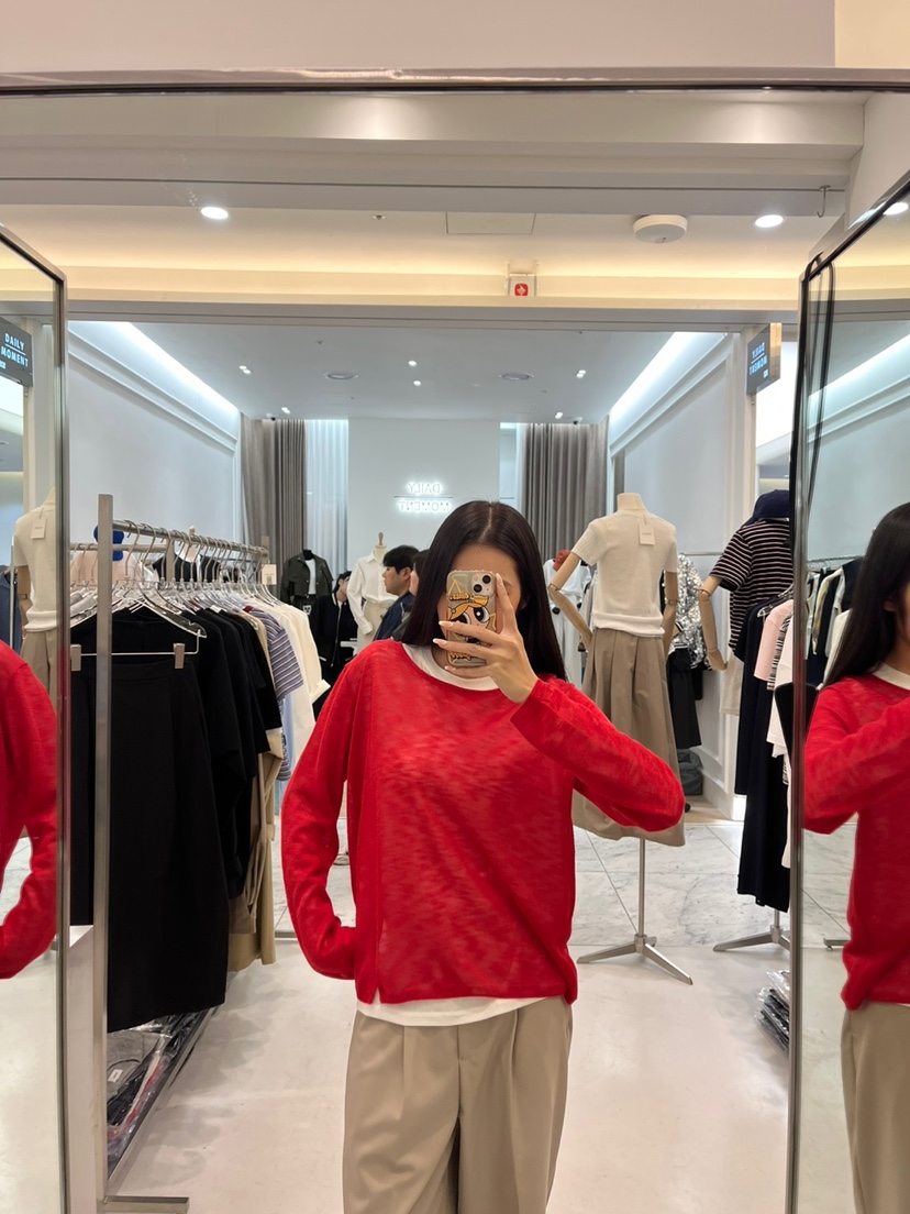 POUCH東大門實拍女士新品職業人氣真品推薦熱賣時尚25春夏針織衫POUCH針織衫