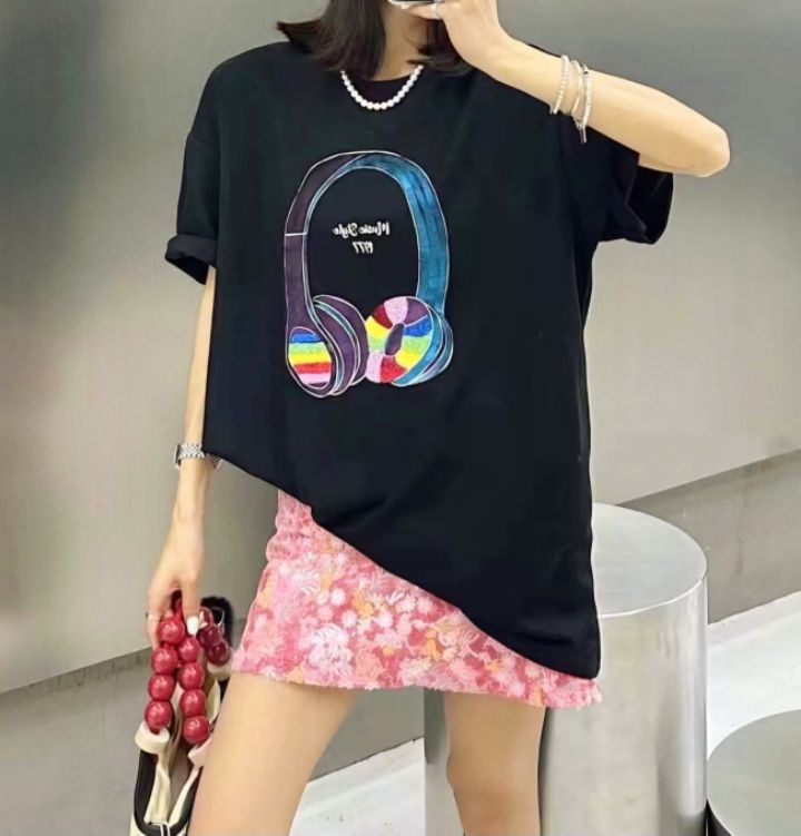 BLING BLING-S韓國直郵女士新品熱賣時尚25春夏真品職業T恤BLING BLING-ST恤圖色1