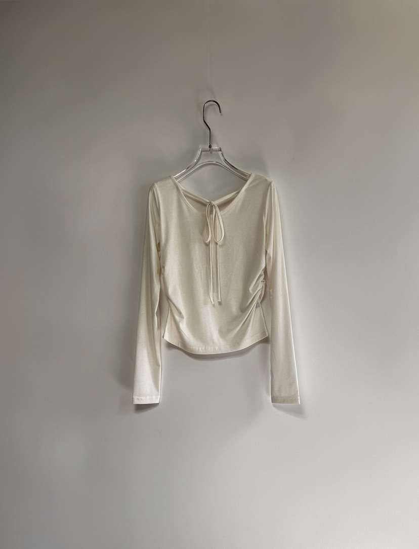 BONHEUR韓國㊣直郵東大門代購女裝新品25春夏休閑長袖T恤褶皺BONHEUR-2件起長袖T恤圖色3