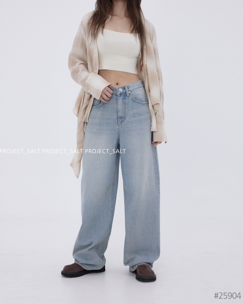 PROJECT SALT韓國㊣直郵東大門代購女裝新品休閑牛仔褲PROJECTSALT牛仔褲