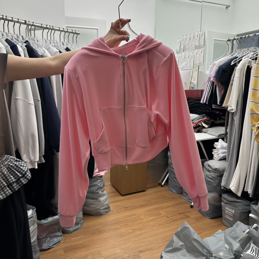 GABIZON韓國直郵女裝新品人氣25春夏推薦休閑衛衣毛圈布連帽衫GABIZON衛衣圖色1