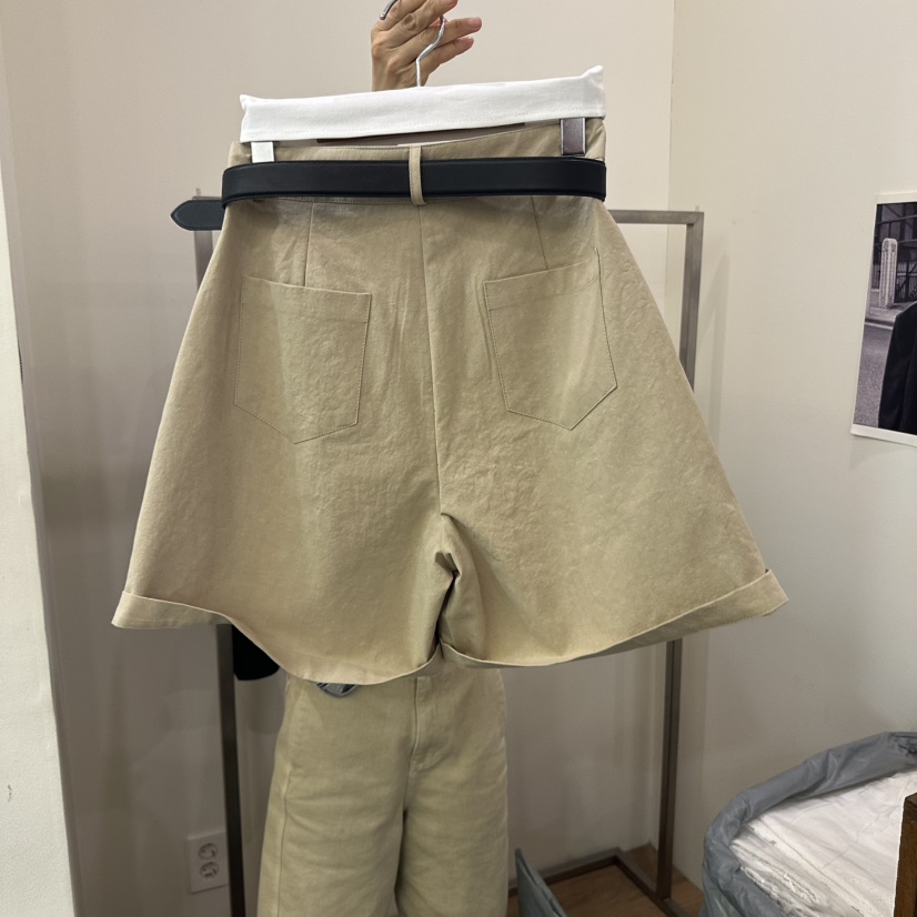AGO韓國代購女裝新品人氣熱賣休閑25春夏推薦時尚短褲不含腰帶AGO短褲