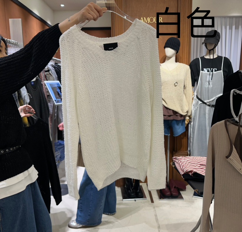 AMOUR東大門代購女士新款25春夏人氣休閑推薦時尚真品針織衫AMOUR針織衫圖色2