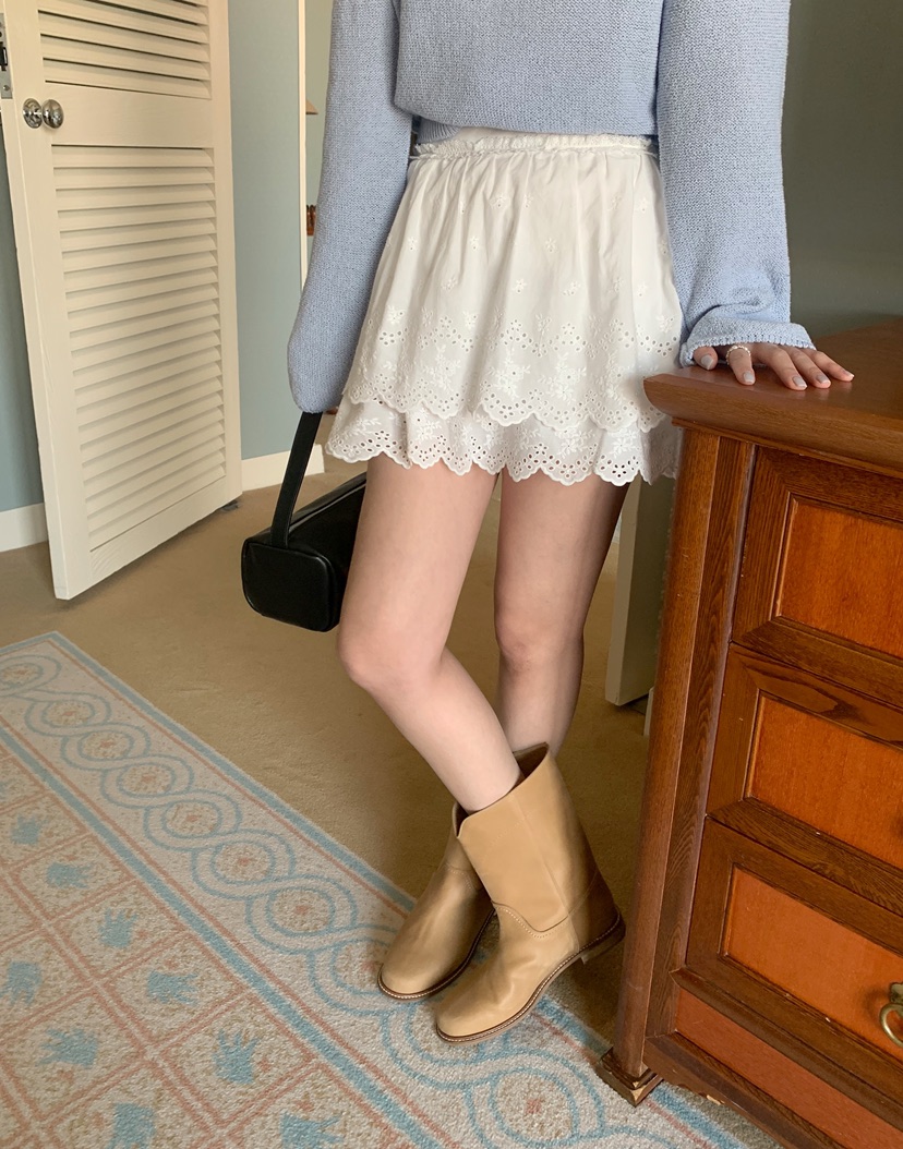MELLOUNGE-멜라운지-T韓國直郵㊣女裝新品推薦休閑熱賣短裙MELLOUNGE-T短裙