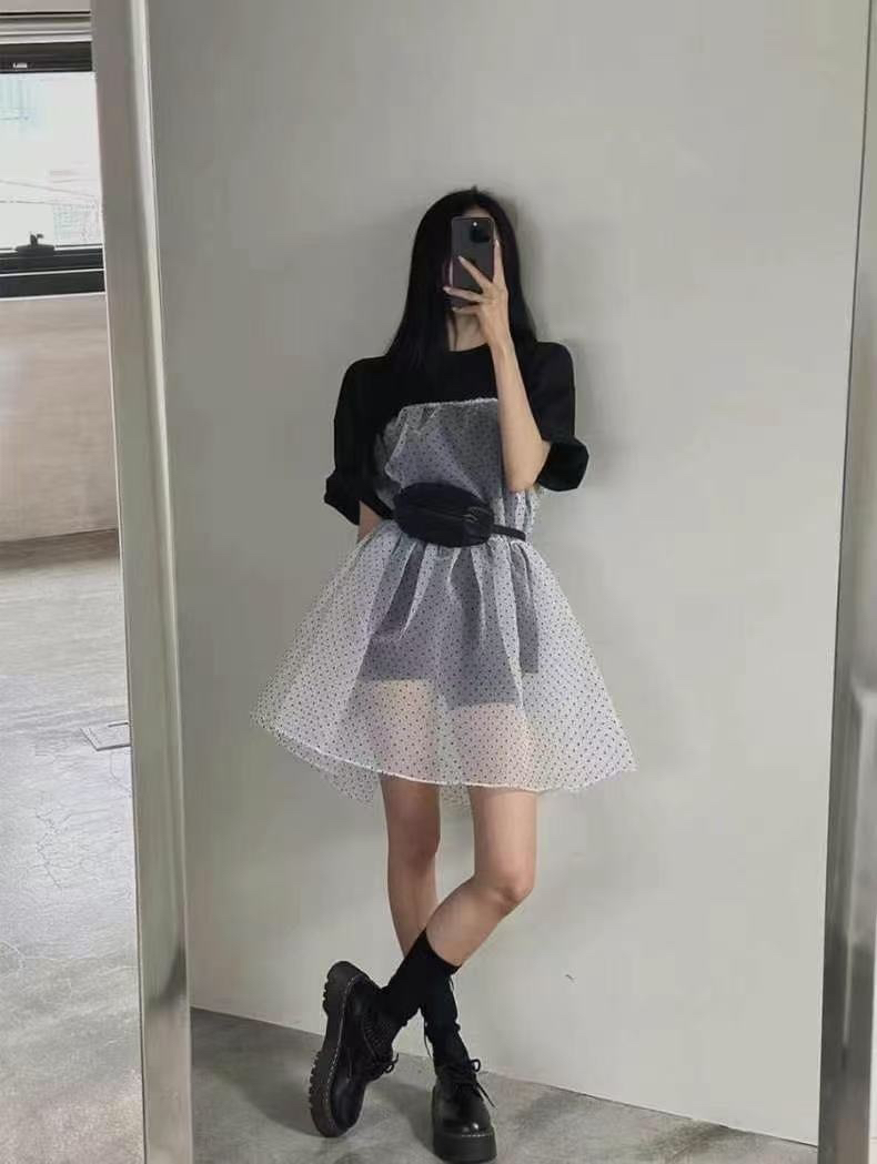 CRONG韓國直郵㊣女裝新款時尚推薦25春夏熱賣休閑半身裙中短裙CRONG半身裙/中短裙