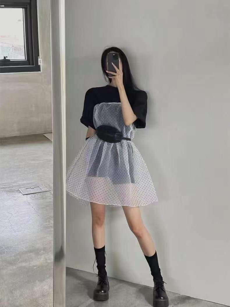 CRONG韓國直郵㊣女裝新款時尚推薦25春夏熱賣休閑半身裙中短裙CRONG半身裙/中短裙