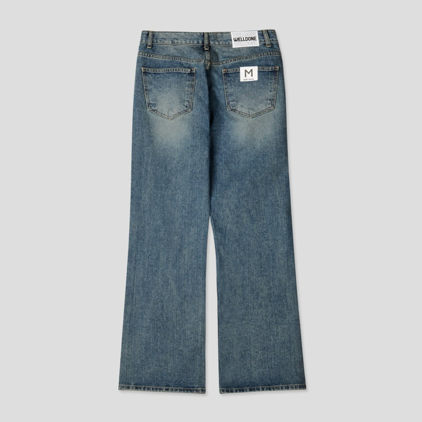 WELLDONEMINED直郵韓國代購㊣女裝新品人氣熱賣25春夏牛仔褲WELLDONEMINED牛仔褲