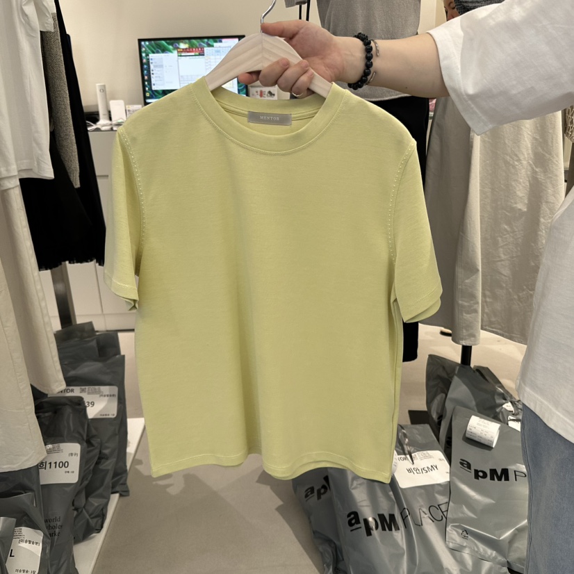 MENTOR韓國直郵㊣女裝新品熱賣25春夏人氣時尚推薦休閑T恤MENTORT恤