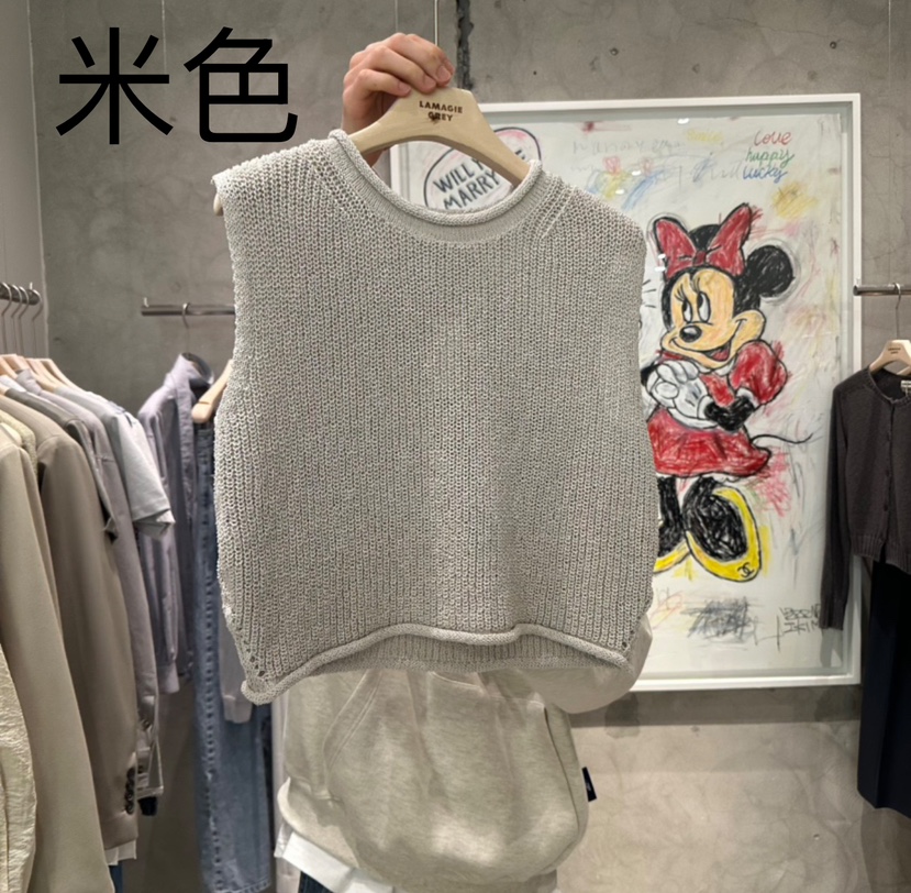 LAMAGIEPIE韓國直郵㊣東大門實拍女裝新品時尚休閑吊帶背心LAMAGIE GREY吊帶/背心