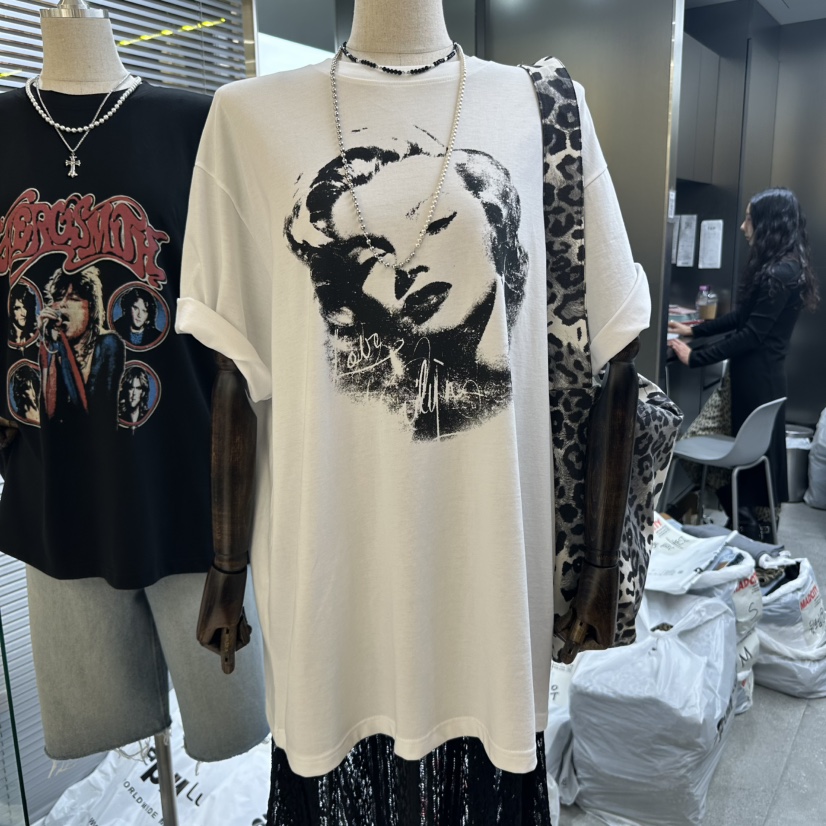 MADCITY韓國㊣直郵東大門代購女裝新品熱賣休閑時尚25春夏T恤MADCITYT恤圖色2