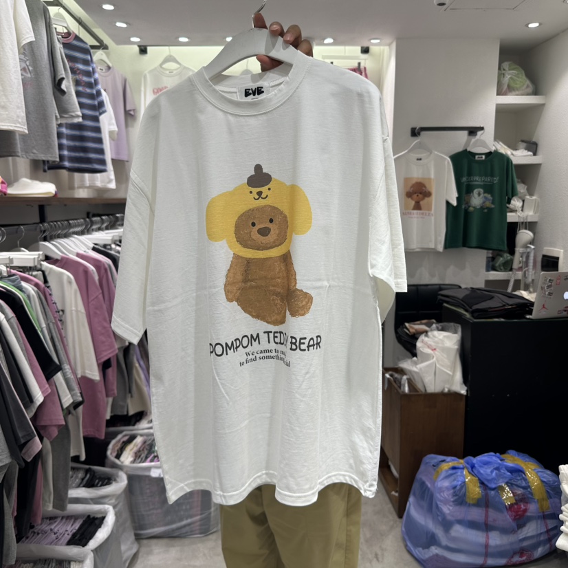 EVE韓國直郵㊣東大門實拍女裝新品熱賣休閑25春夏時尚推薦T恤EVET恤圖色2