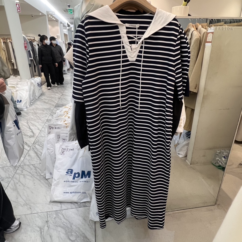 AFTERGLOW東大門直郵女士新款真品職業25春夏時尚人氣連衣裙AFTERGLOW連衣裙圖色2