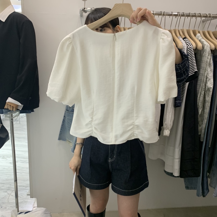 PHILO韓國直郵女士新品人氣推薦25春夏熱賣真品時尚襯衫蕾絲衫PHILO襯衫/蕾絲衫