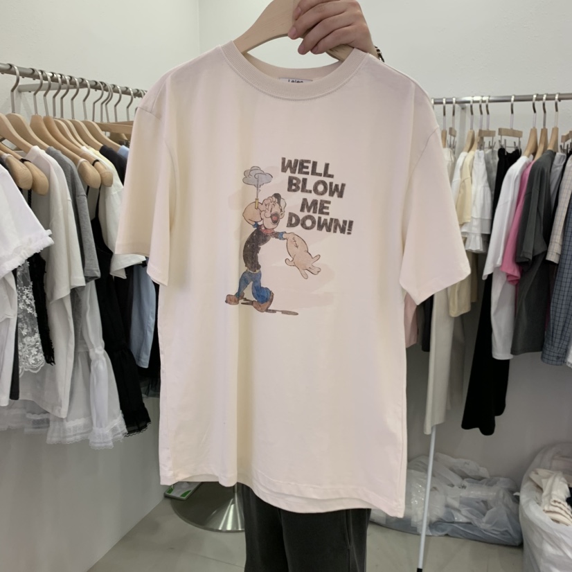 LELEN東大門實拍女士新品職業真品時尚推薦休閑人氣熱賣T恤LELENT恤圖色2