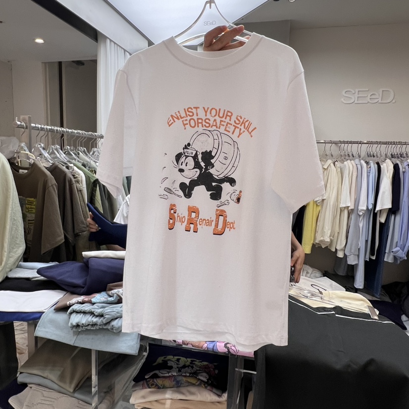 LEESEED-A東大門代購女士新品時尚推薦熱賣人氣休閑25春夏T恤SEeD/LEESEEDT恤圖色1