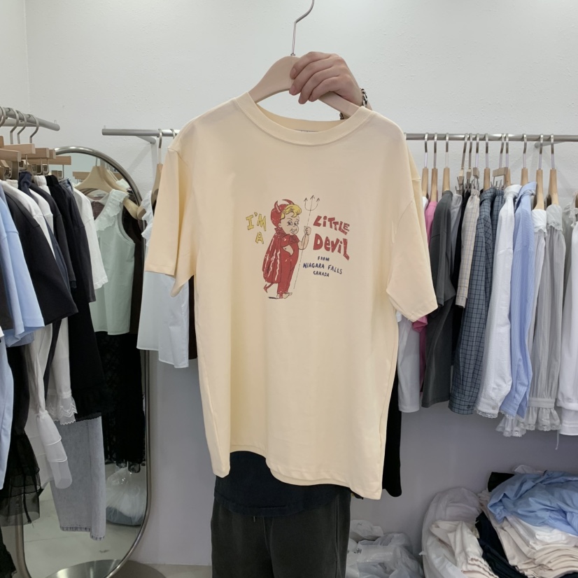 LELEN直郵韓國代購㊣女裝新款推薦休閑時尚25春夏熱賣人氣T恤LELENT恤圖色2