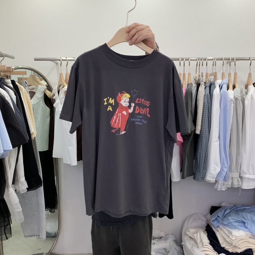 LELEN直郵韓國代購㊣女裝新款推薦休閑時尚25春夏熱賣人氣T恤LELENT恤圖色3