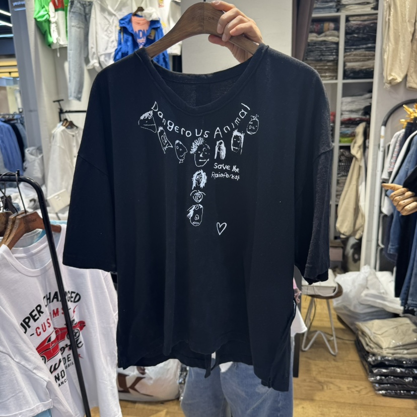 YESFREE直郵韓國代購㊣女裝新品25春夏推薦時尚人氣熱賣T恤YESFREET恤圖色2