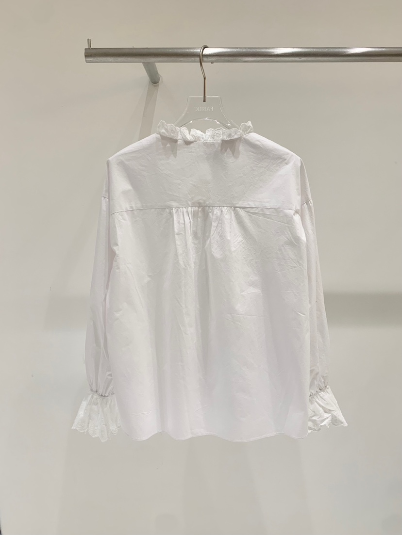 FABRIC直郵韓國代購㊣女裝新品時尚休閑25春夏人氣襯衫蕾絲衫FABRIC襯衫/蕾絲衫