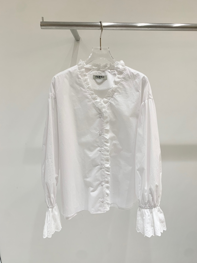 FABRIC直郵韓國代購㊣女裝新品時尚休閑25春夏人氣襯衫蕾絲衫FABRIC襯衫/蕾絲衫