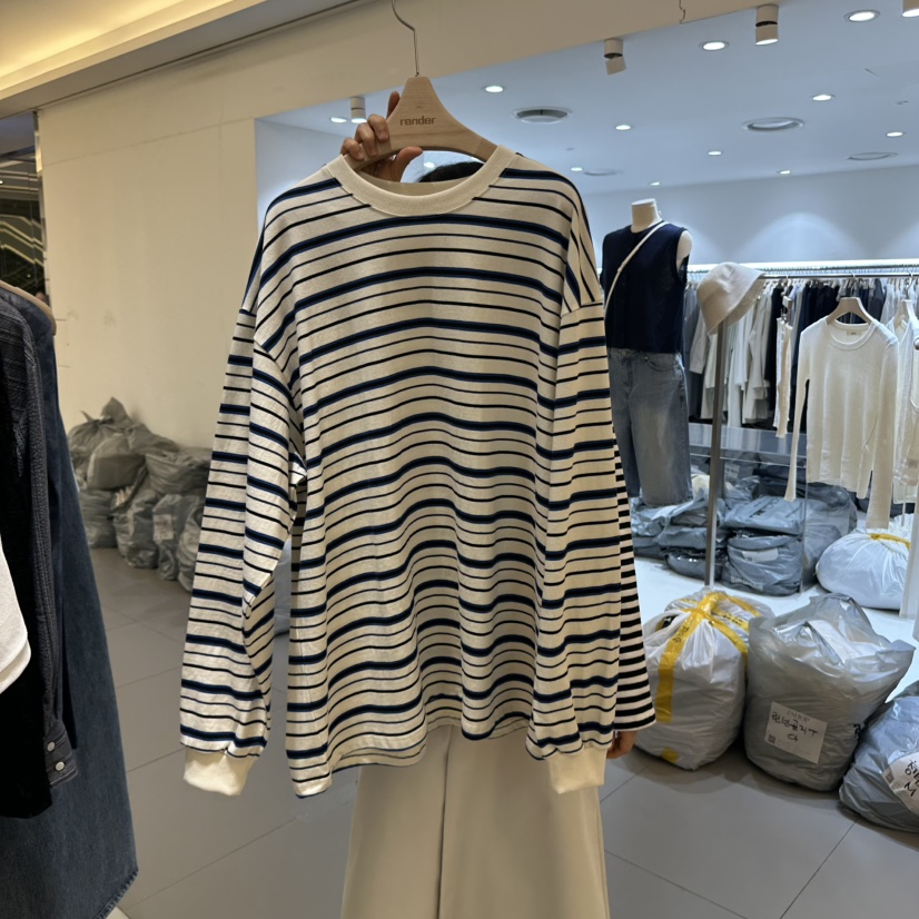 RENDER韓國直郵㊣女裝新品休閑25春夏熱賣人氣時尚推薦長袖T恤RENDER長袖T恤圖色2