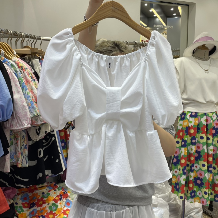 HAPPYBERRY直郵韓國代購㊣女裝新品時尚25春夏休閑襯衫蕾絲衫HAPPYBERRY襯衫/蕾絲衫圖色2