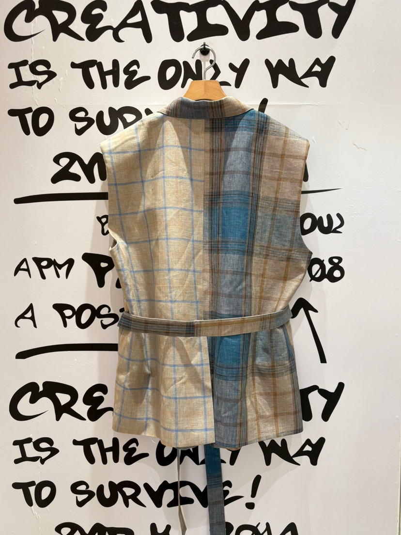 2ND K韓國直郵㊣東大門實拍女裝新款25春夏休閑馬甲含腰帶2ND K馬甲