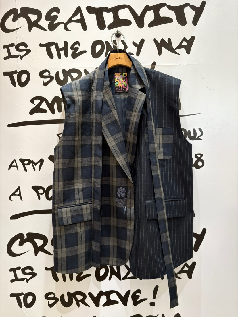 2ND K韓國直郵㊣東大門實拍女裝新款25春夏休閑馬甲含腰帶2ND K馬甲圖色4