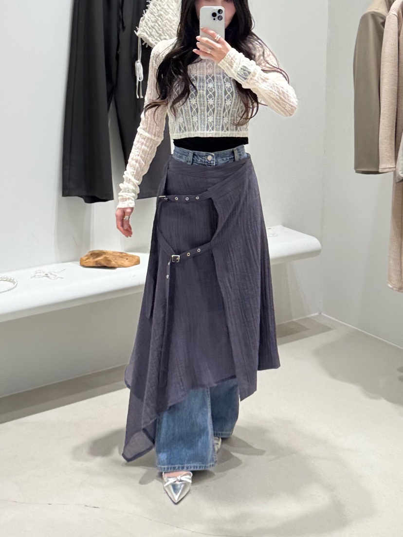 MELTED-P韓國直郵女裝新品人氣推薦25春夏休閑半身裙中短裙MELTED-P半身裙/中短裙