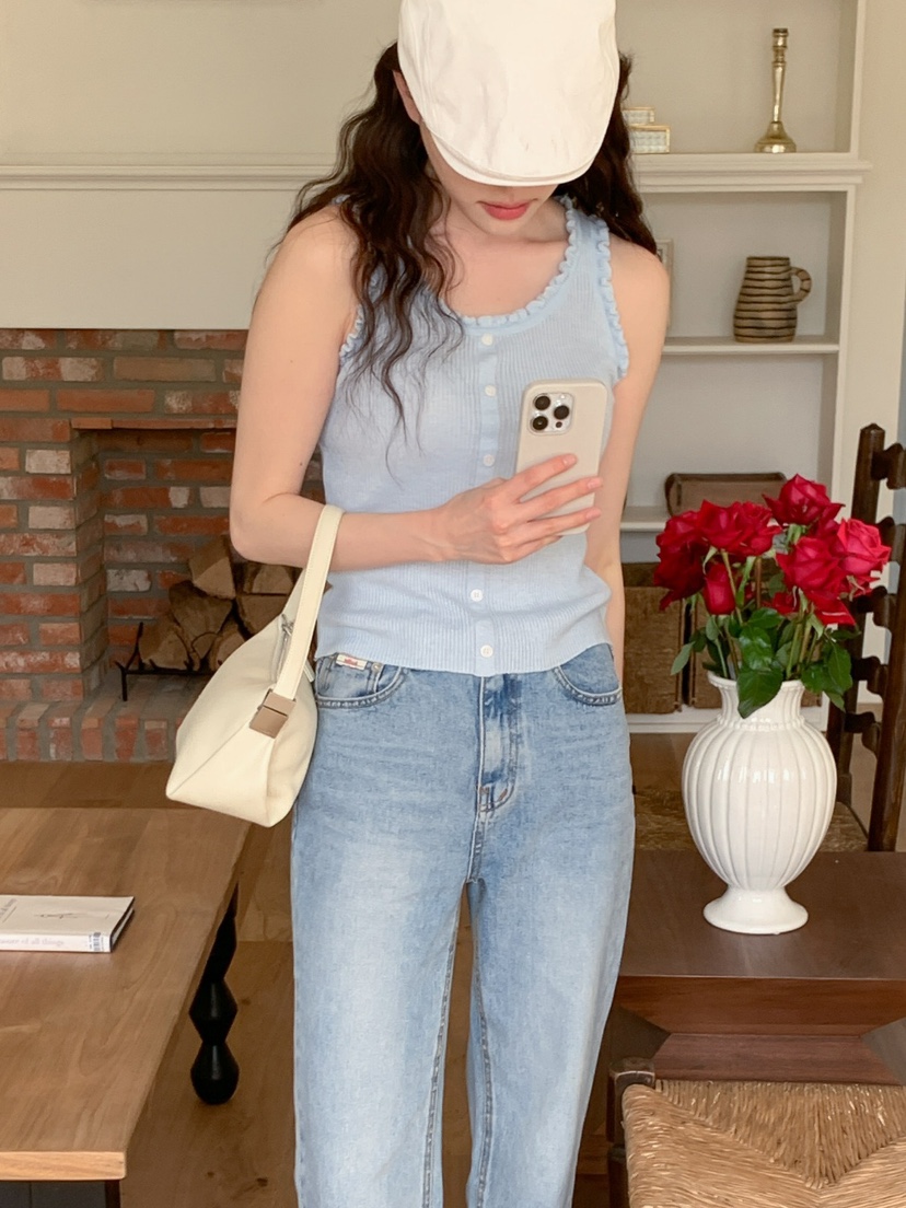 STRAWBERRY韓國代購女裝新品職業推薦休閑熱賣25春夏吊帶背心STRAWBERRY吊帶/背心