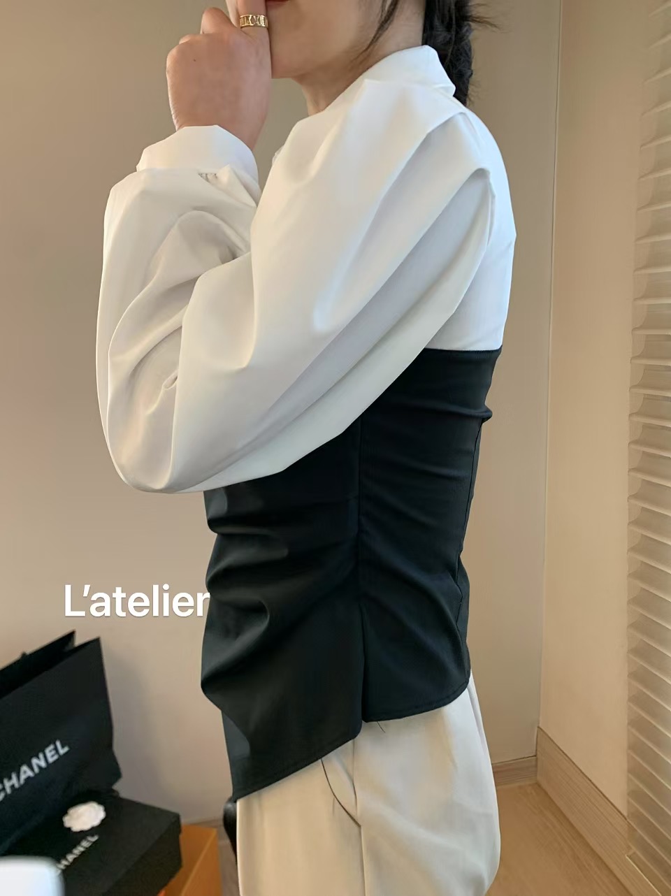 LATE LIER韓國代購女裝新品推薦時尚休閑熱賣人氣襯衫蕾絲衫LATE LIER襯衫/蕾絲衫