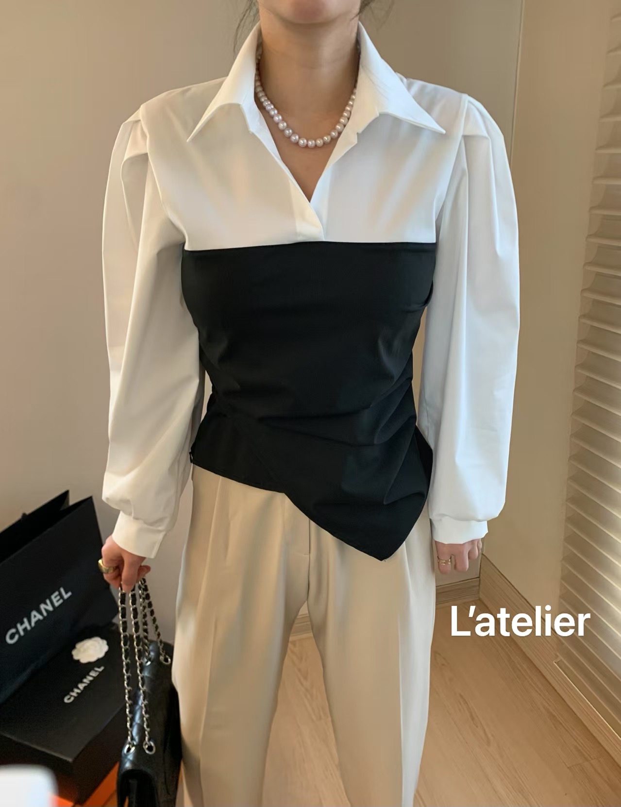 LATE LIER韓國代購女裝新品推薦時尚休閑熱賣人氣襯衫蕾絲衫LATE LIER襯衫/蕾絲衫