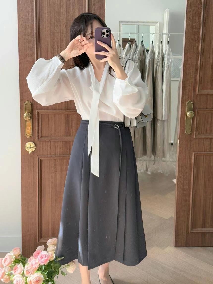 ELROI東大門代購女士新款推薦25春夏熱賣半身裙中短裙含腰繩ELROI-2件起半身裙/中短裙