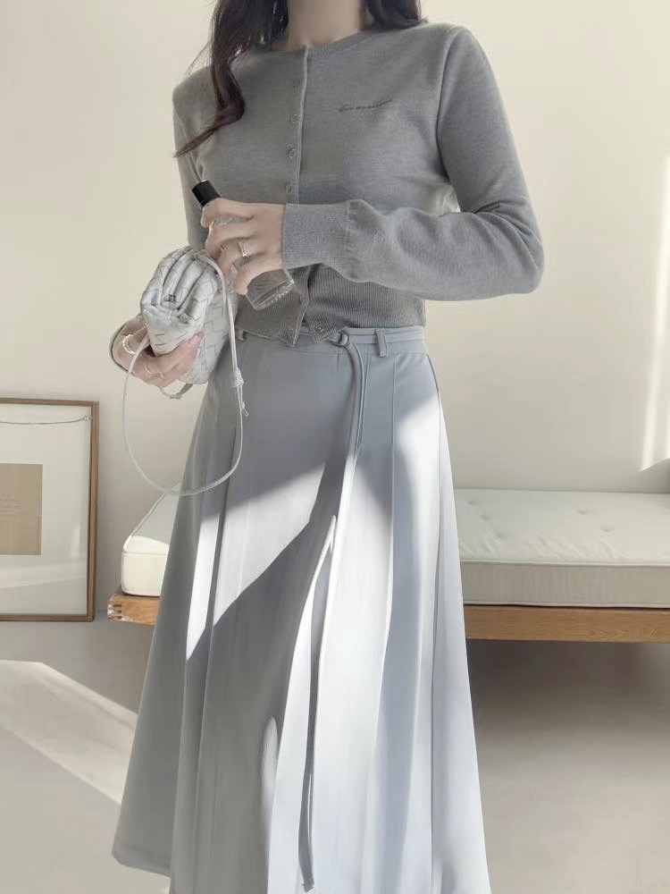 ELROI東大門代購女士新款推薦25春夏熱賣半身裙中短裙含腰繩ELROI-2件起半身裙/中短裙