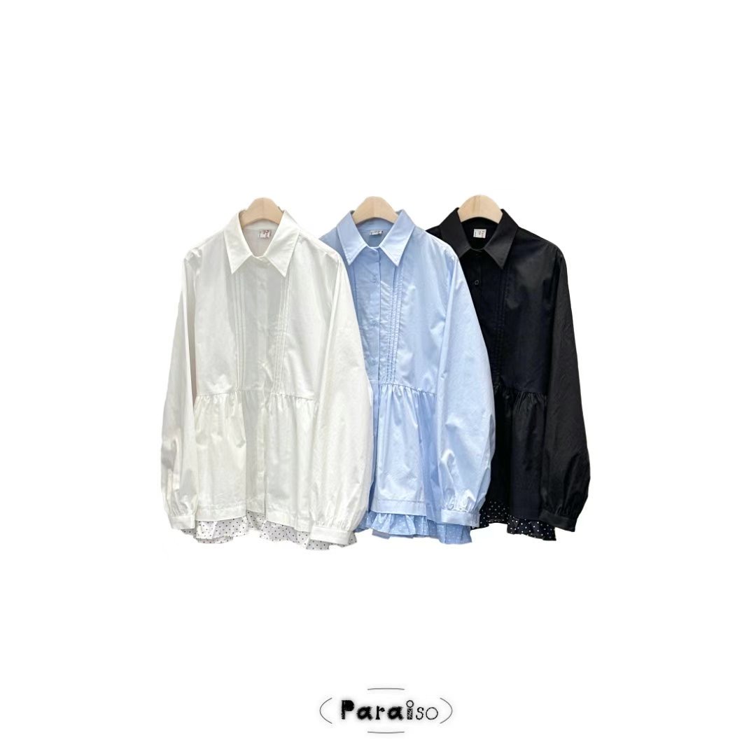 PARAISO東大門實拍女裝新品熱賣推薦人氣真品職業襯衫蕾絲衫PARAISO襯衫/蕾絲衫圖色2左二色