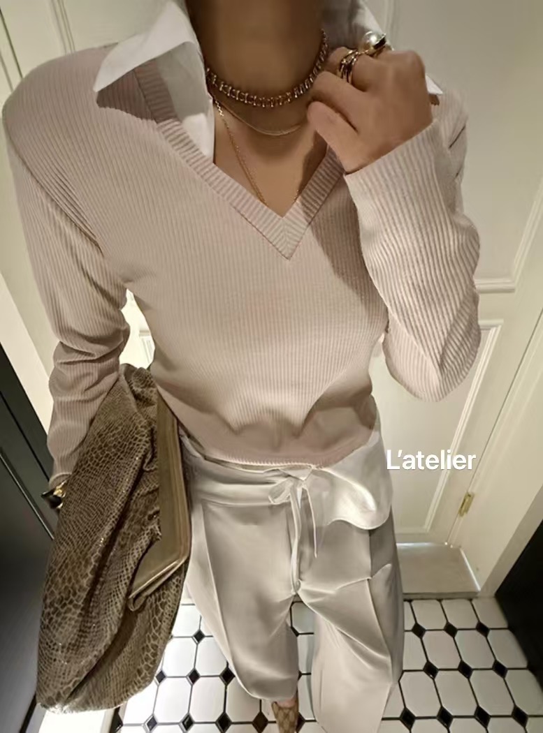 LATE LIER韓國代購女士新款職業人氣推薦休閑25春夏襯衫蕾絲衫LATE LIER襯衫/蕾絲衫圖色2