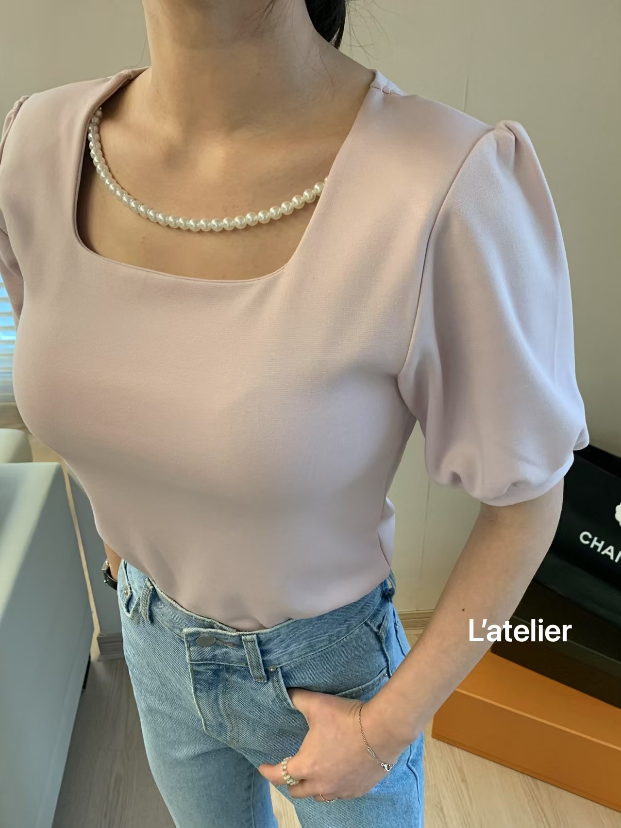 LATE LIER韓國代購女士新品職業推薦休閑熱賣時尚襯衫蕾絲衫LATE LIER襯衫/蕾絲衫