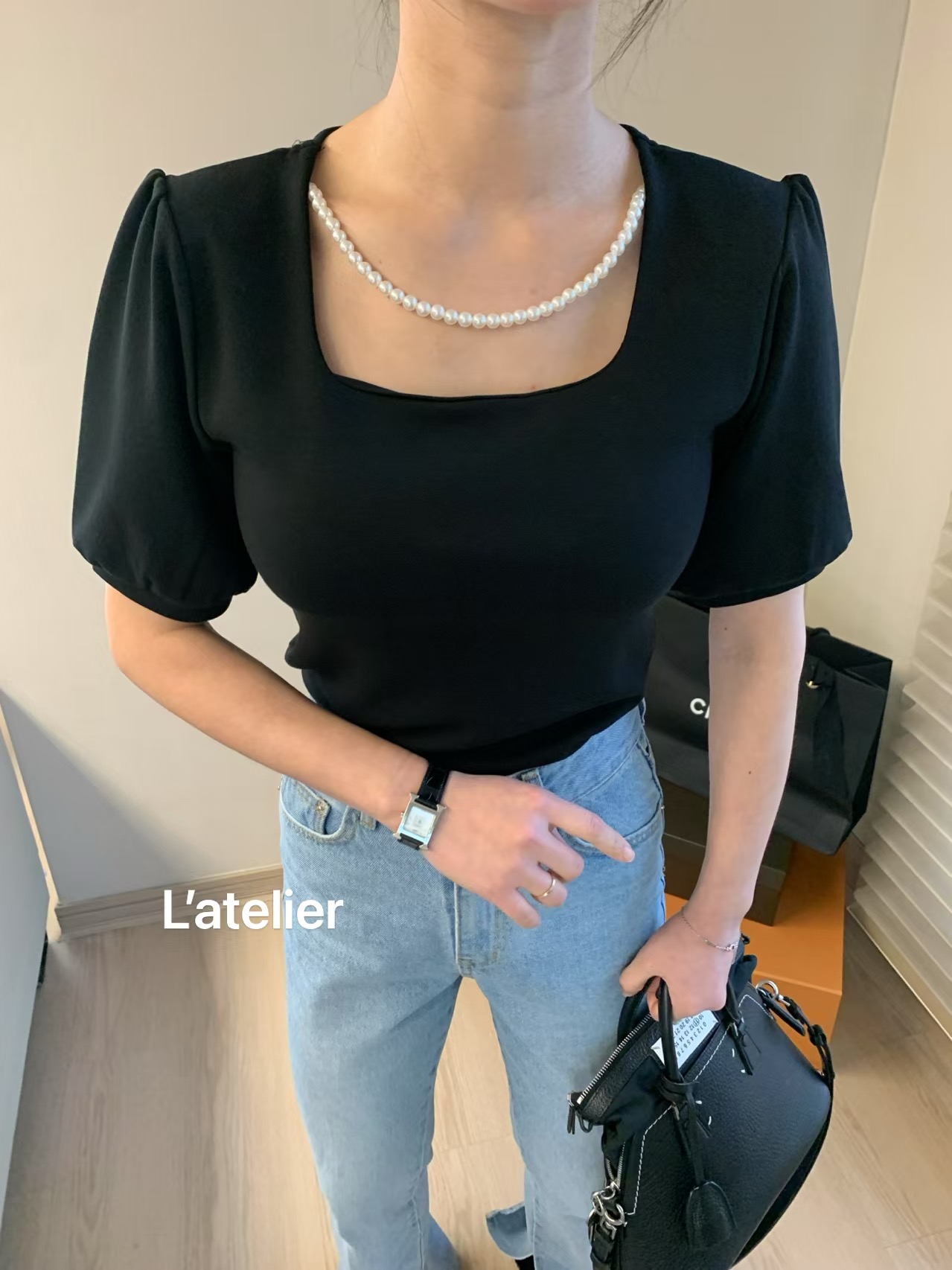 LATE LIER韓國代購女士新品職業推薦休閑熱賣時尚襯衫蕾絲衫LATE LIER襯衫/蕾絲衫圖色3