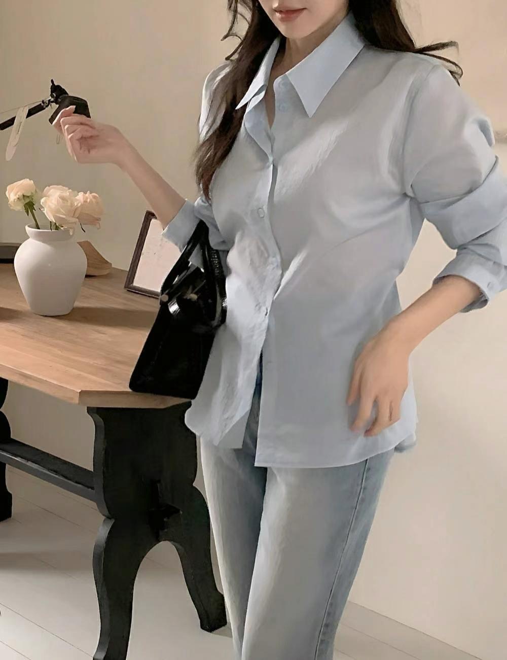 ELROI韓國代購女裝新品真品25春夏休閑推薦人氣職業襯衫蕾絲衫ELROI-2件起襯衫/蕾絲衫圖色2