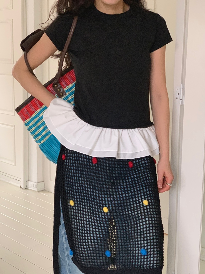 JKICHI韓國直郵女士新款時尚人氣真品25春夏熱賣推薦T恤奶油色JKICHIT恤圖色4