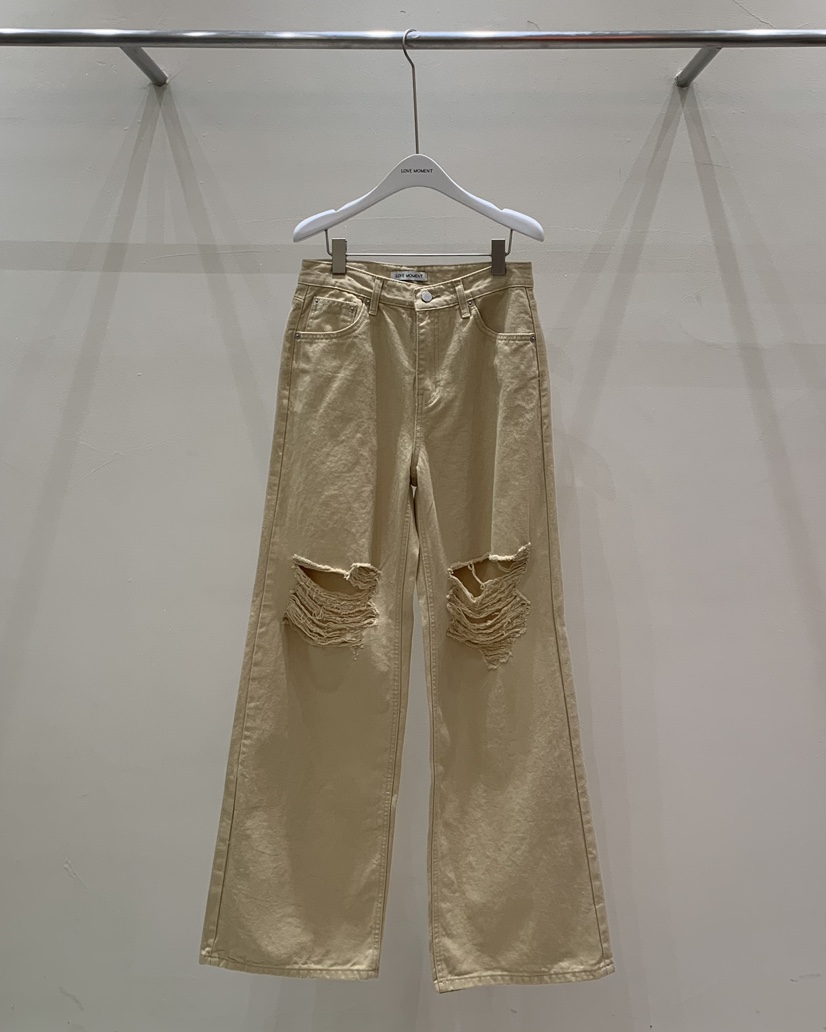 LOVE MOMENT東大門代購女裝新品時尚職業25春夏熱賣牛仔褲LOVE MOMENT牛仔褲圖色1