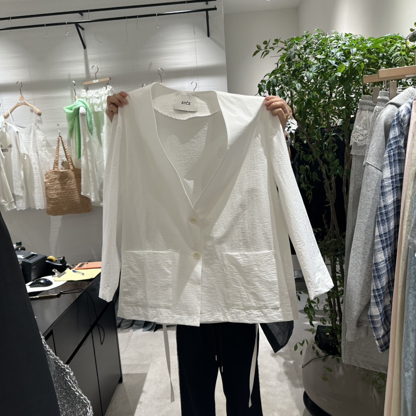 AYCE韓國代購女士新品推薦職業時尚休閑25春夏熱賣夾克含腰繩101SHOWROOM/AYCE夾克圖色2