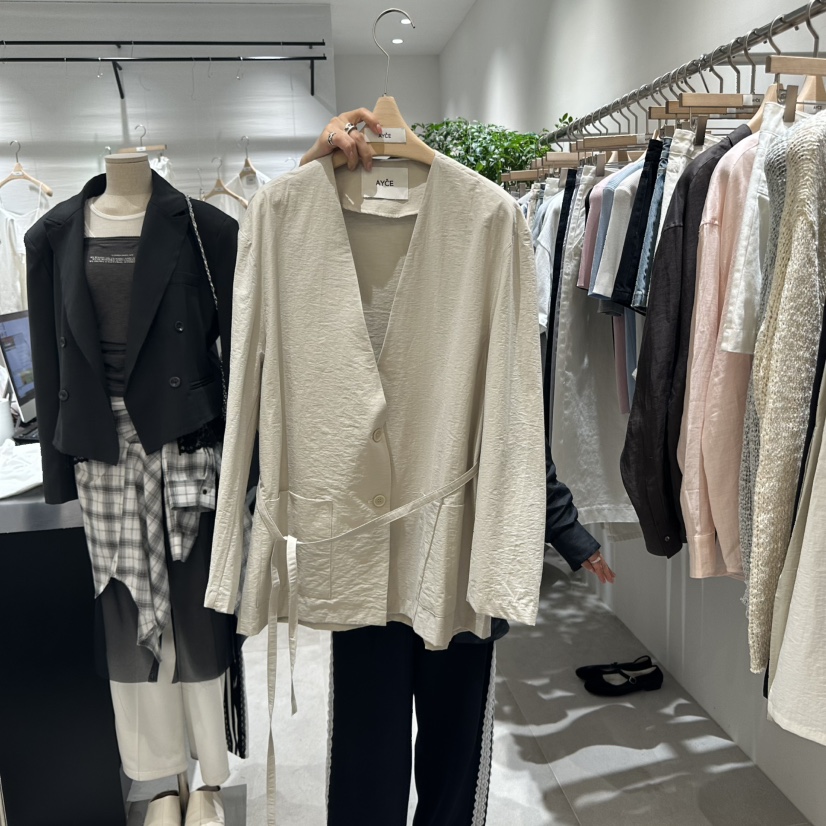 AYCE韓國代購女士新品推薦職業時尚休閑25春夏熱賣夾克含腰繩101SHOWROOM/AYCE夾克圖色3