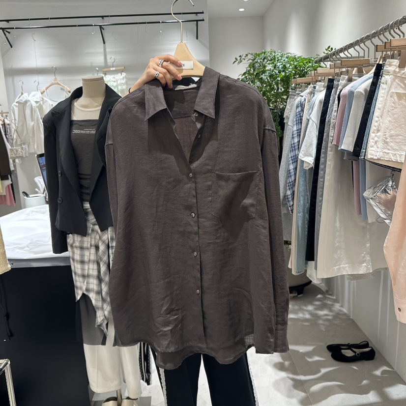 AYCE東大門實拍女裝新品時尚25春夏真品熱賣襯衫蕾絲衫亞麻101SHOWROOM/AYCE襯衫/蕾絲衫圖色2