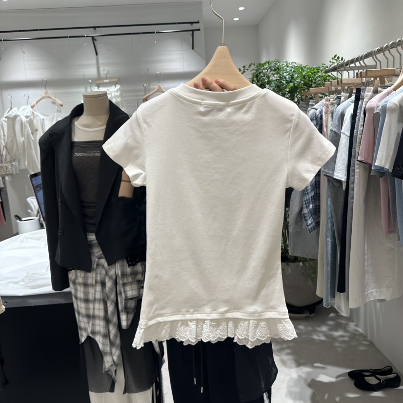 AYCE東大門實拍女士新品真品熱賣時尚休閑人氣職業推薦T恤蕾絲101SHOWROOM/AYCET恤